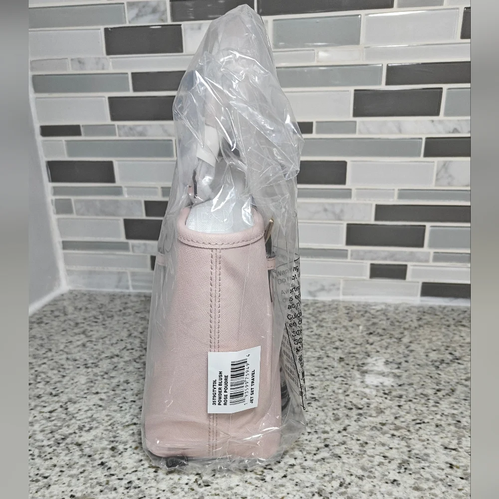 Michael kors Jet Set Travel Extra-Small Saffiano Leather Top-Zip Tote Bag (Powde - Picture 3 of 9